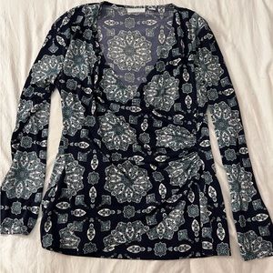 New York and Co faux wrap long sleeve top